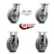 Service Caster 8 Inch Kingpinless Thermoplastic Rubber Wheel Caster Swivel Locks 2 Rigid, 2PK SCC-KP30S820-TPRRF-BSL-2-R-2 - alternate 3